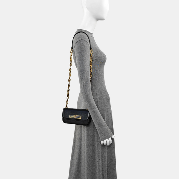 Calfskin Crossbody Bag Black
