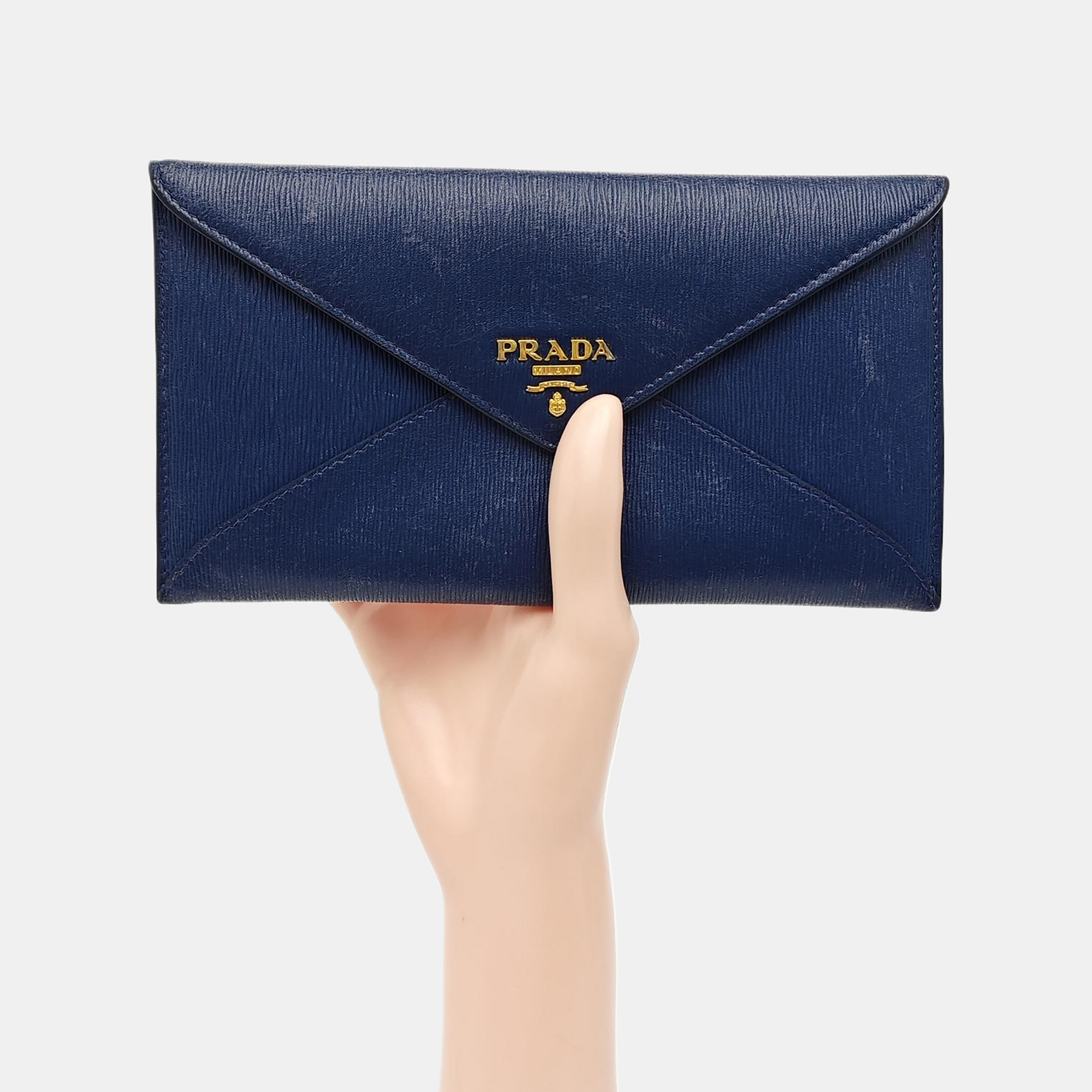 Envelope Wallet Calfskin Blue Wallet
