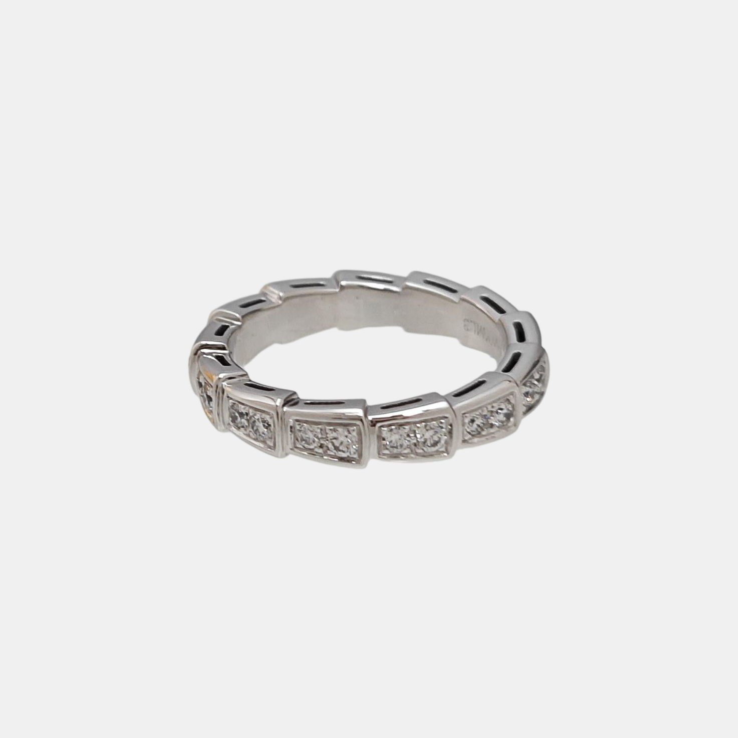 SERPENTI 18k White Gold Silver Ring EU 49