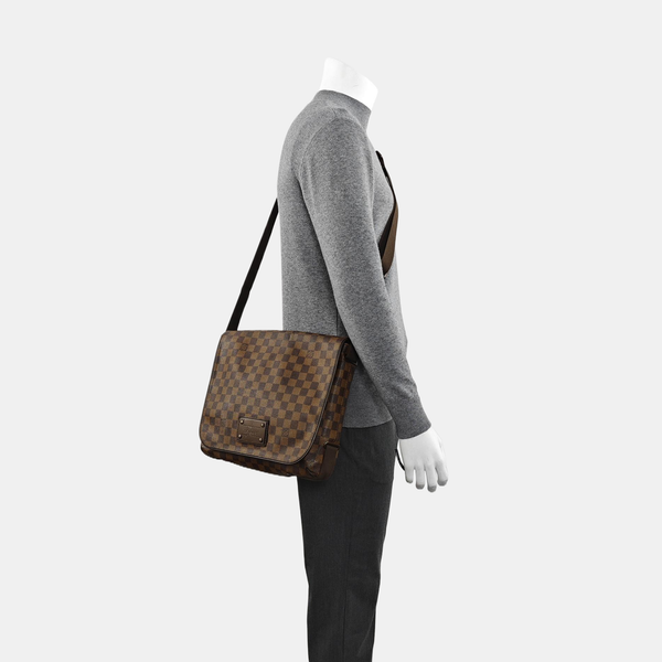 BROOKLYN Damier Ebene Coated Canvas Brown