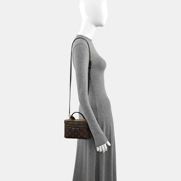 Vanity Chain Pouch Monogram Coated Canvas Brown