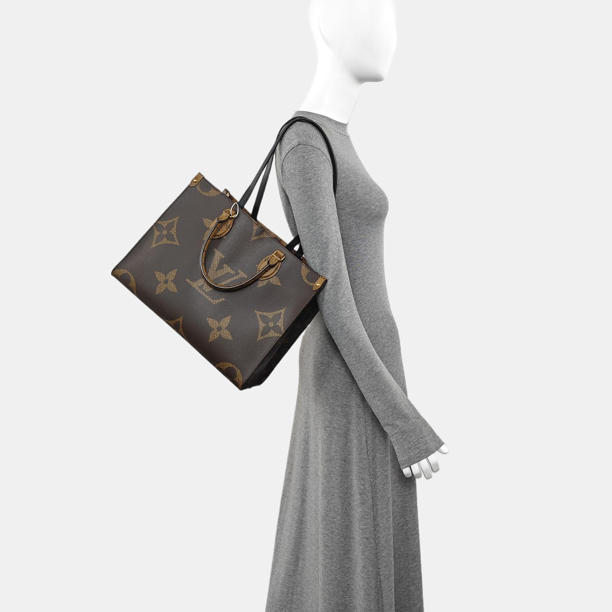 ONTHEGO MM Monogram Coated Canvas Brown