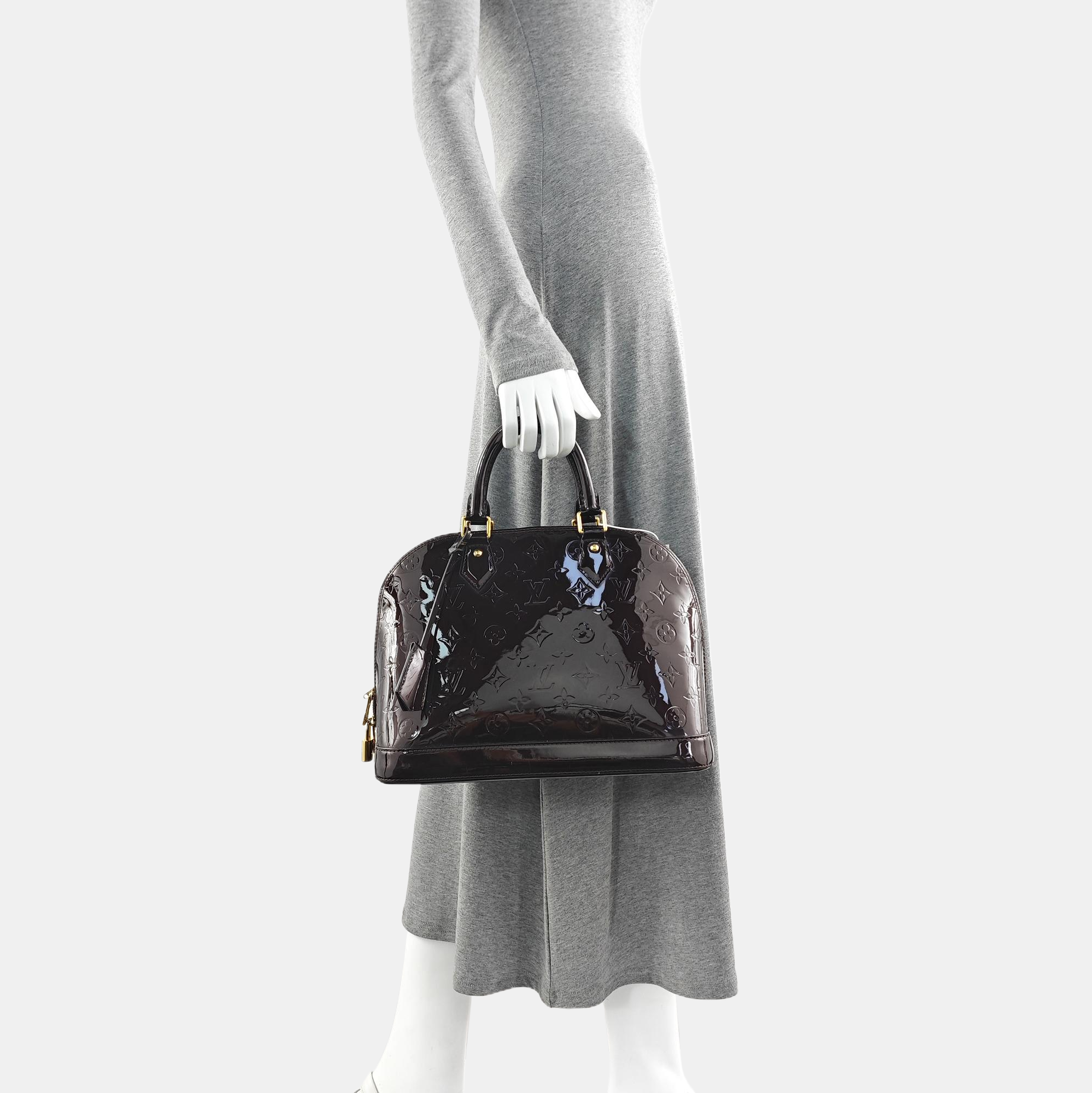 ALMA PM Monogram Patent Leather Brown