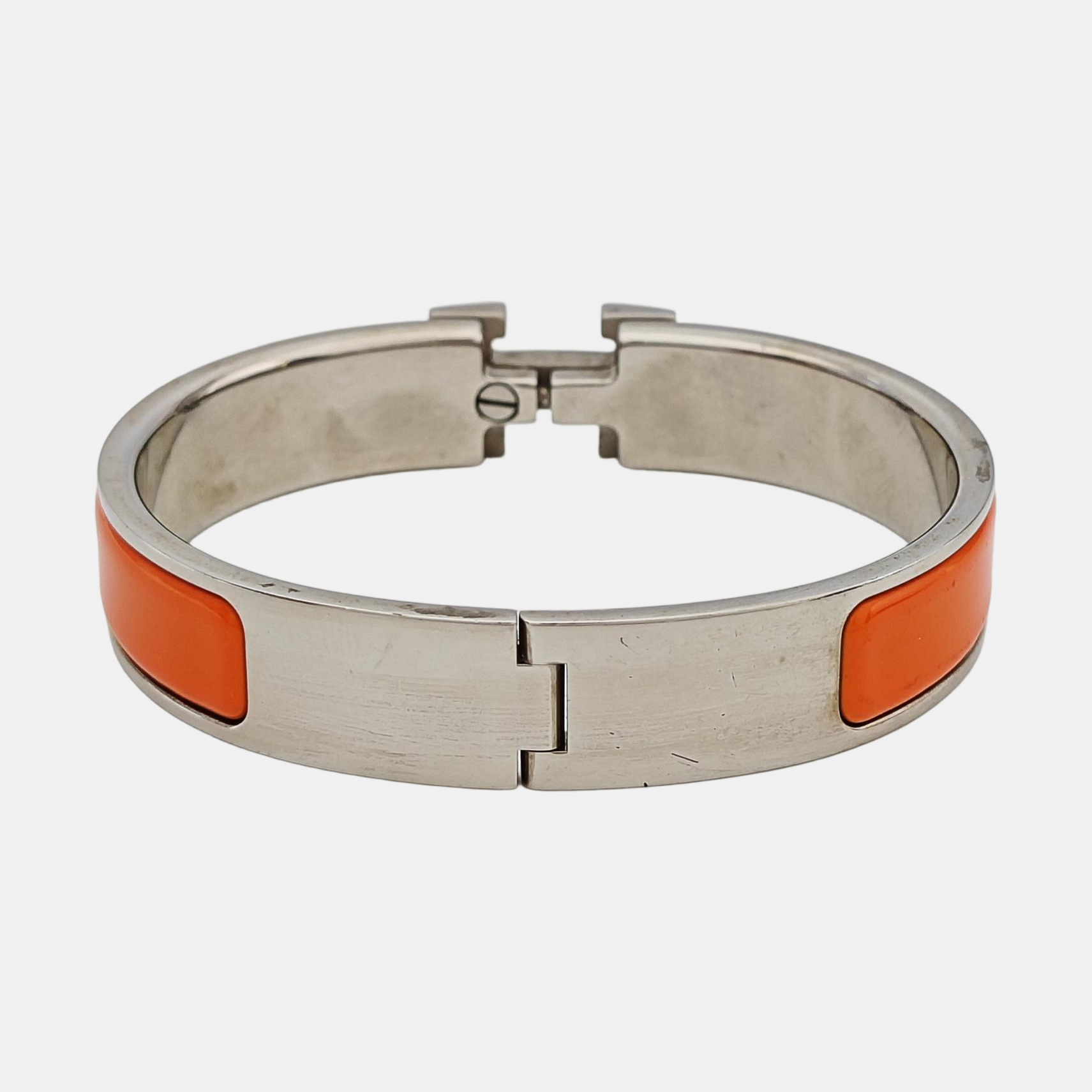 Clic H Metal Silver Bangle