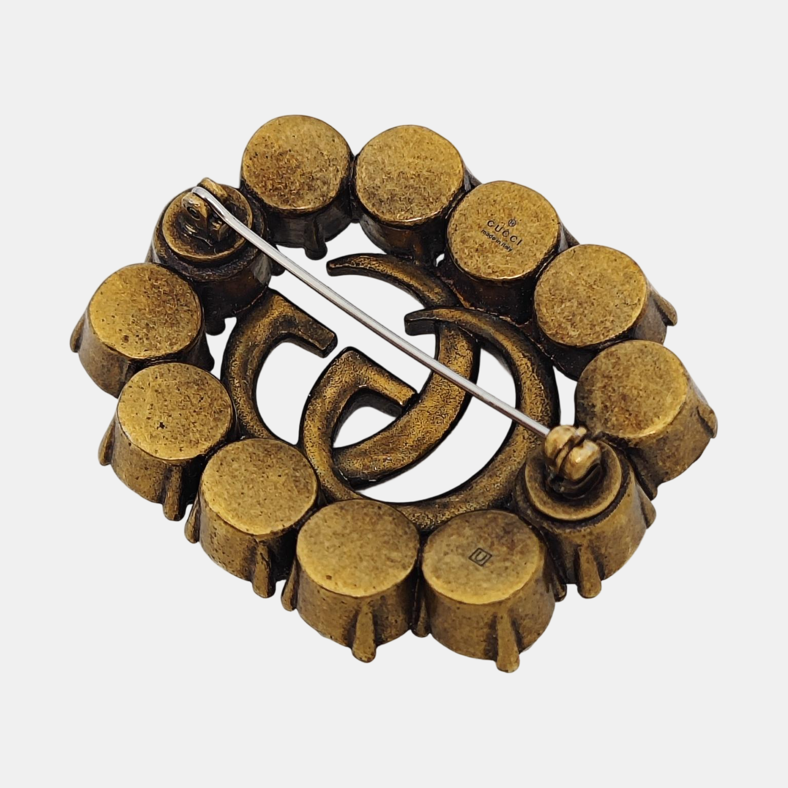 GG Running Metal Gold Brooch