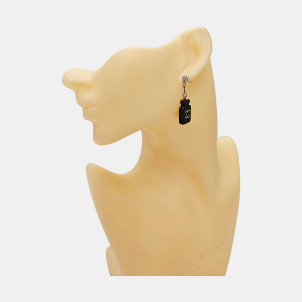 Metal Black Stud Earrings