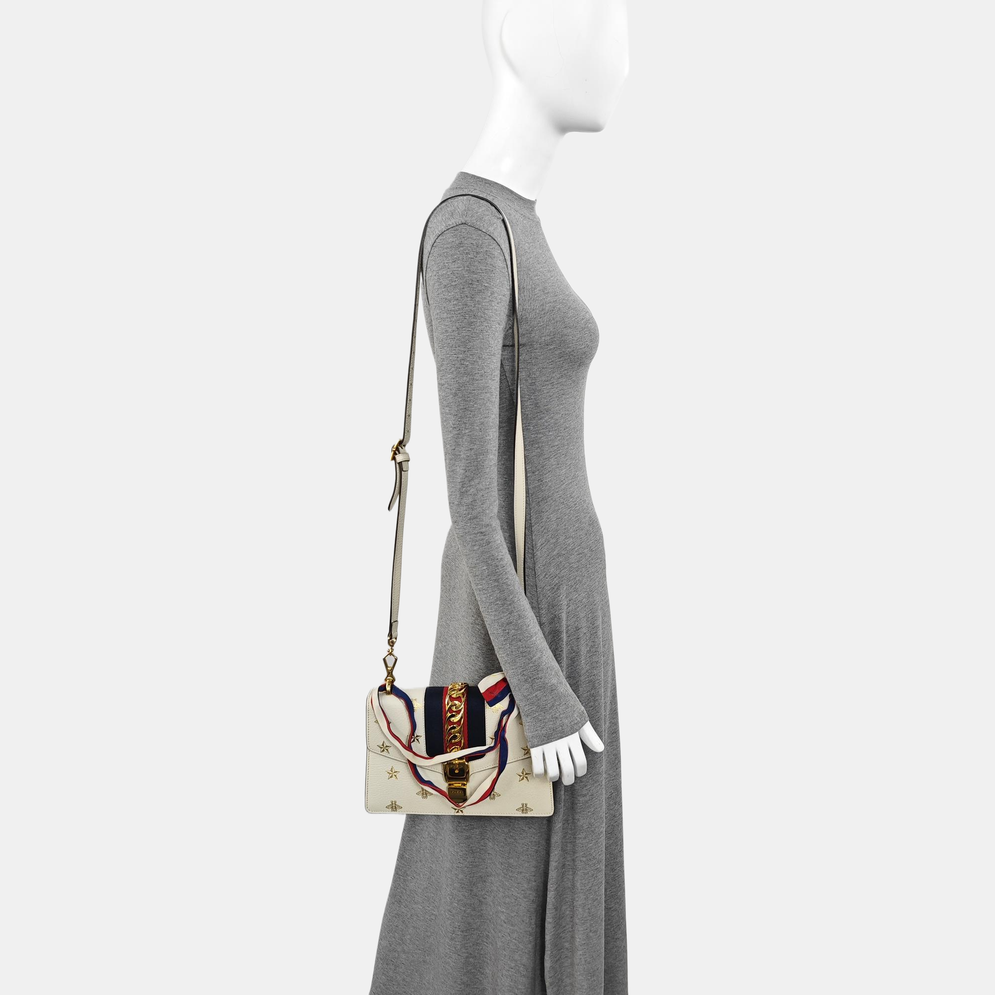 Calfskin Shoulder Bag Small White