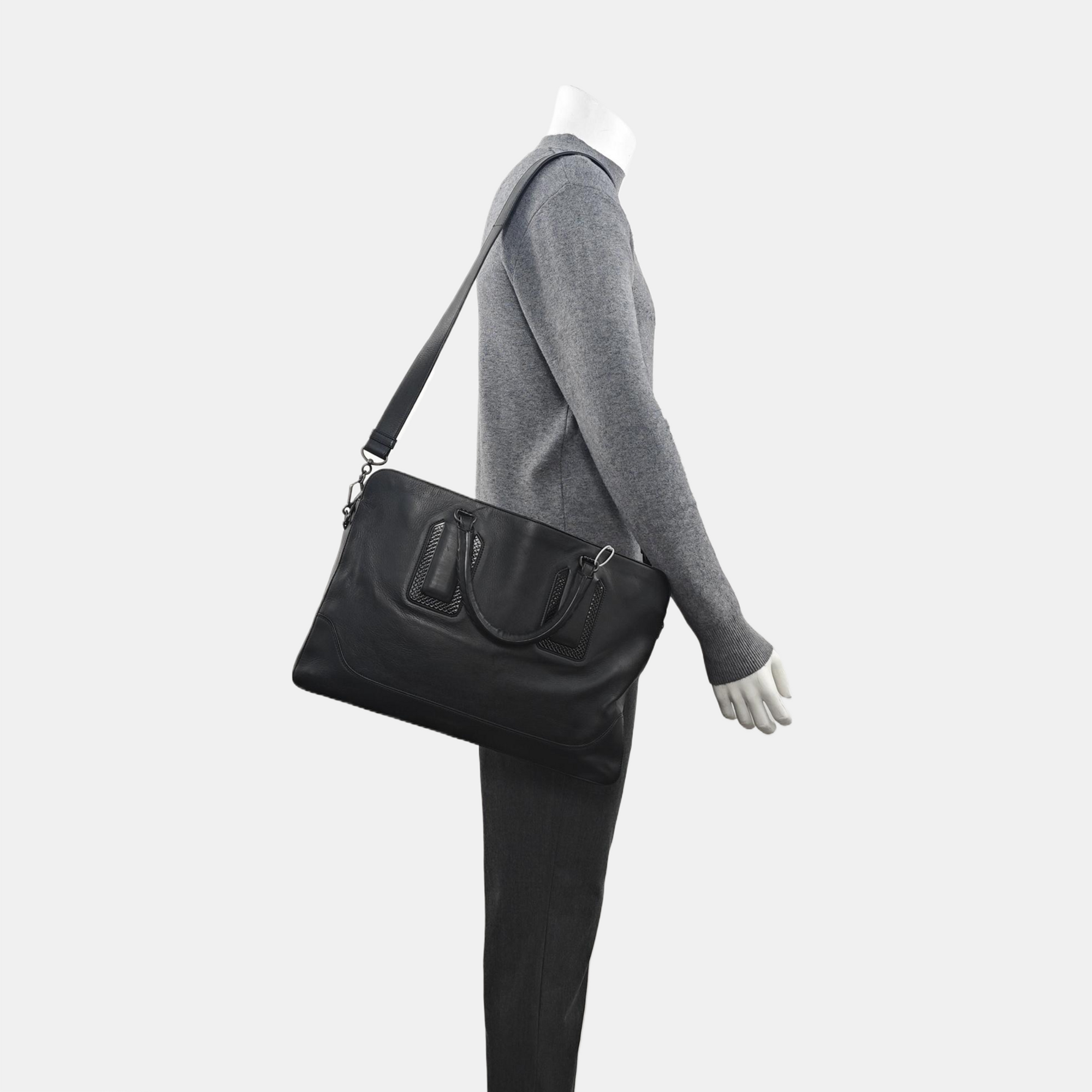 Calfskin Shoulder Bag Black