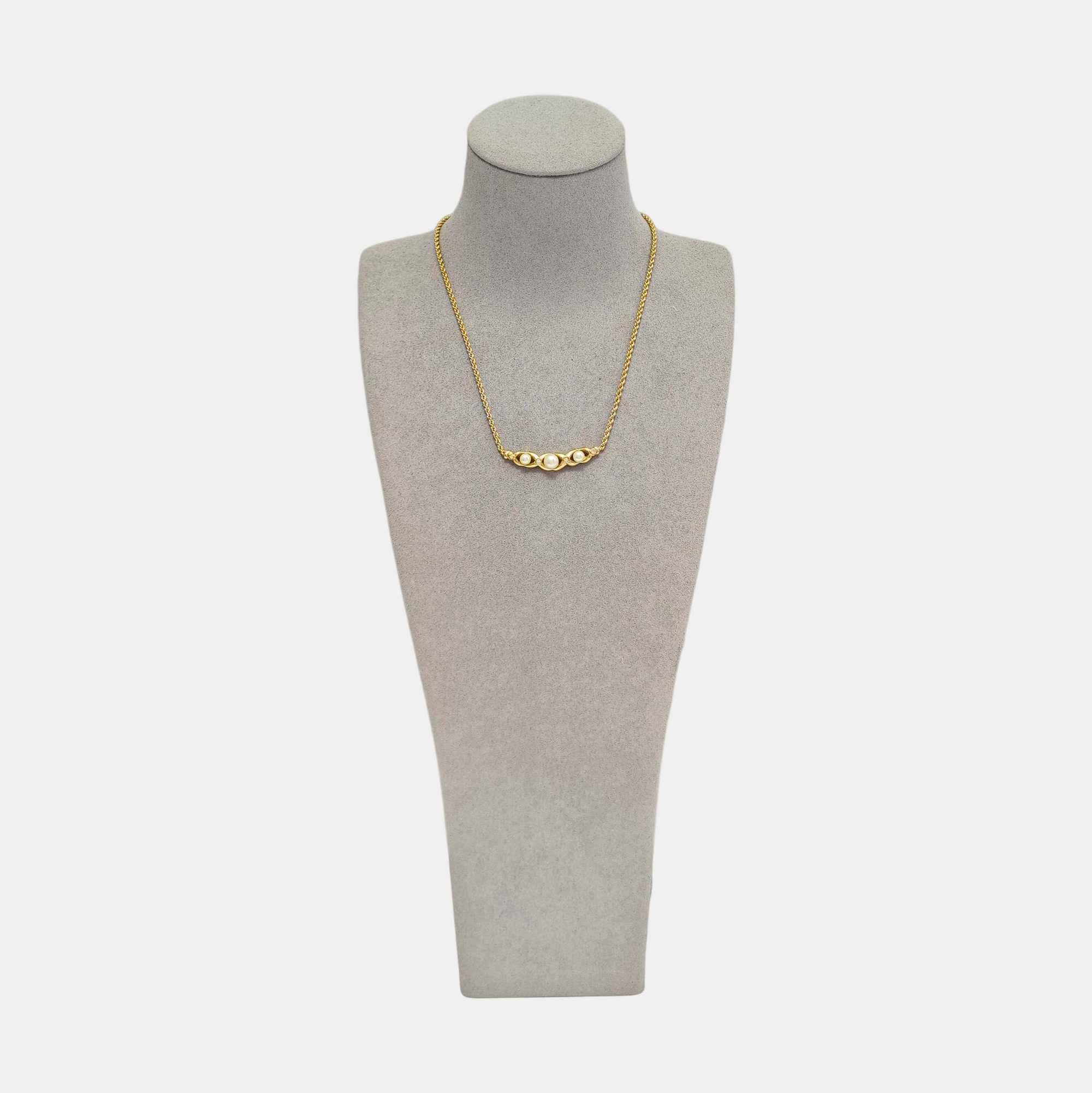 Twist Round Metal Gold Necklace