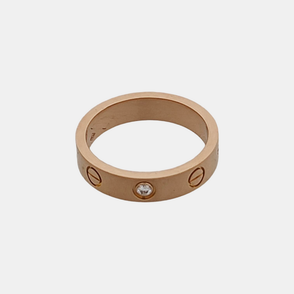 LOVE 18k Rose Gold Ring EU 49