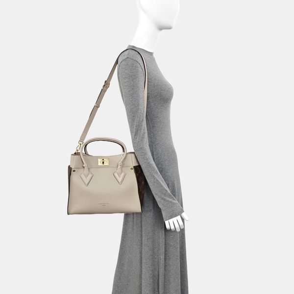 ON MY SIDE MM Monogram Calfskin Beige