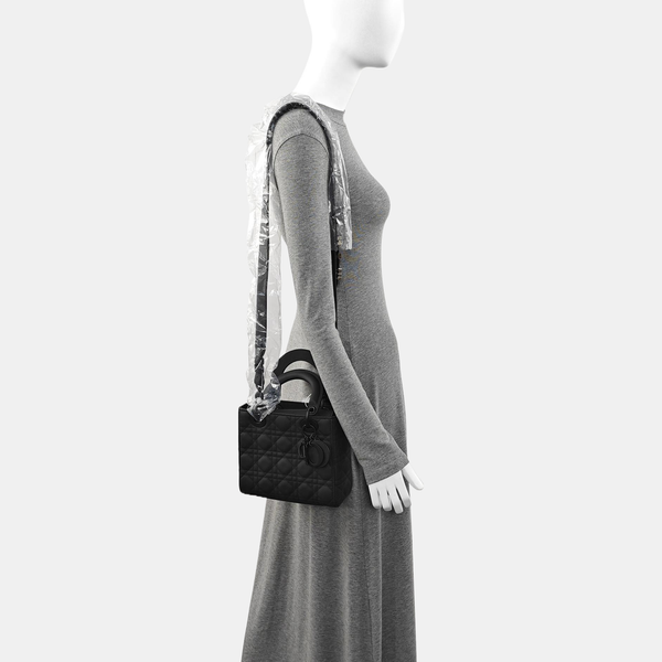 Lady Dior Small Cannage Calfskin Black