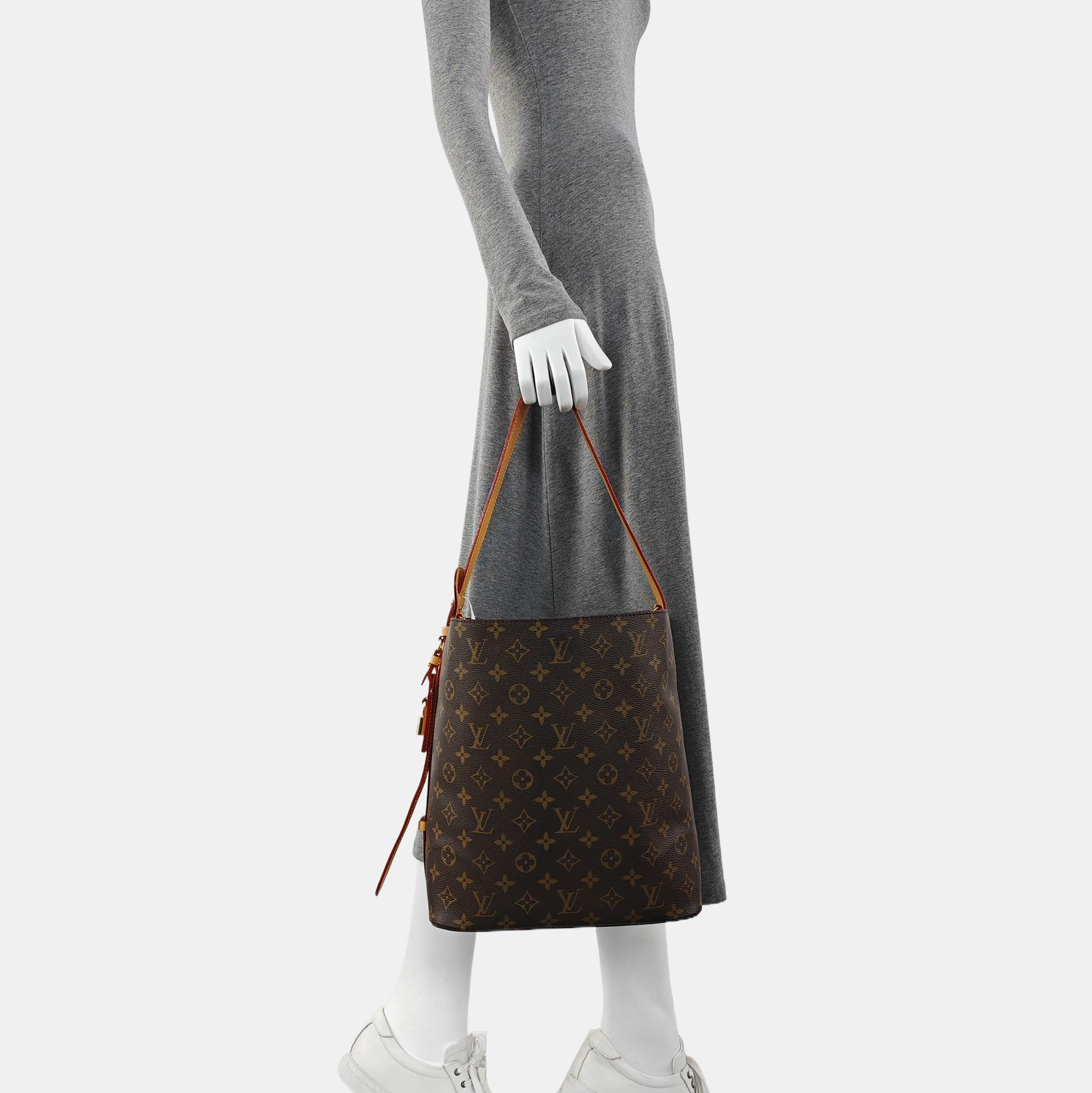 ALL IN GM Monogram Coated Canvas Brown