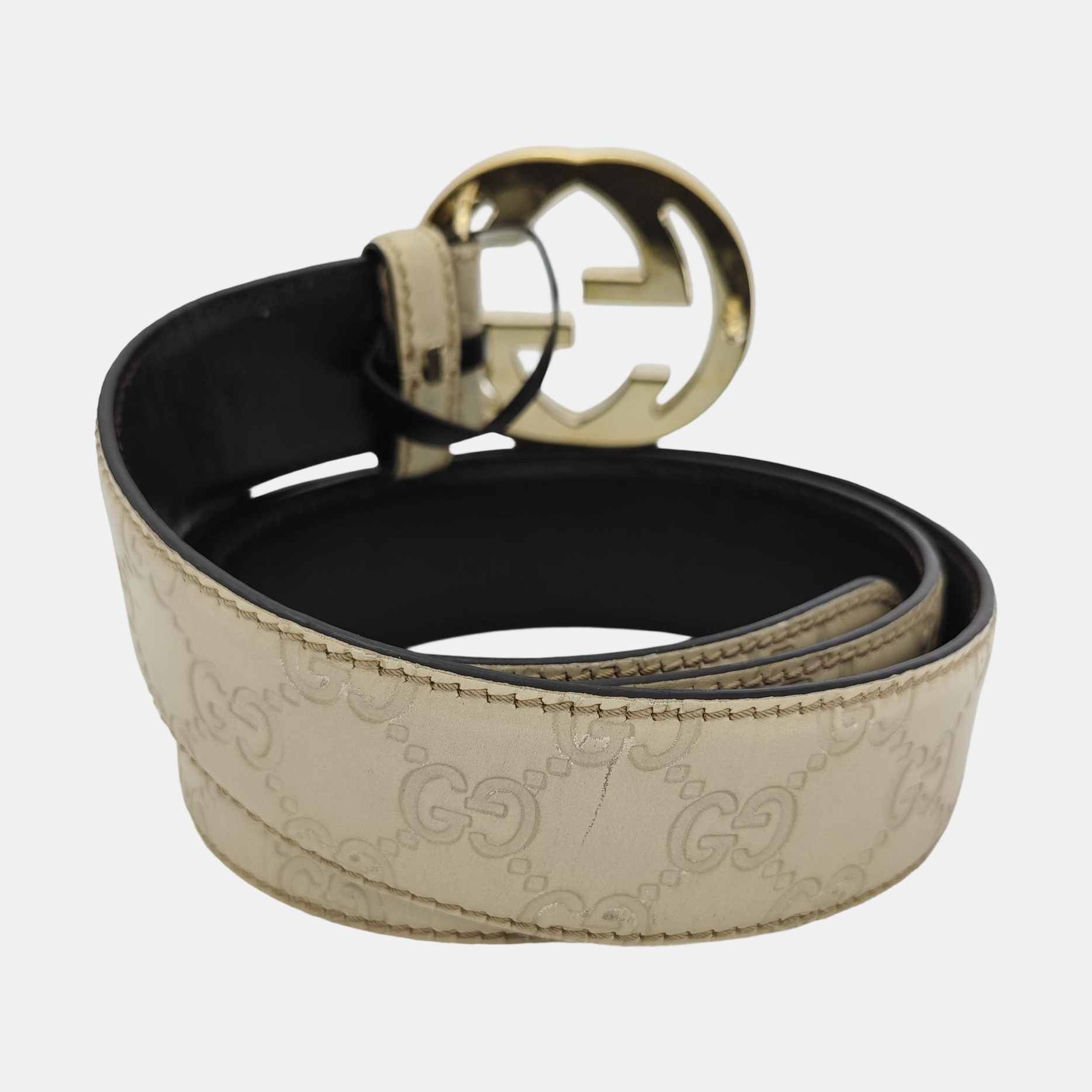 Leather Belt White