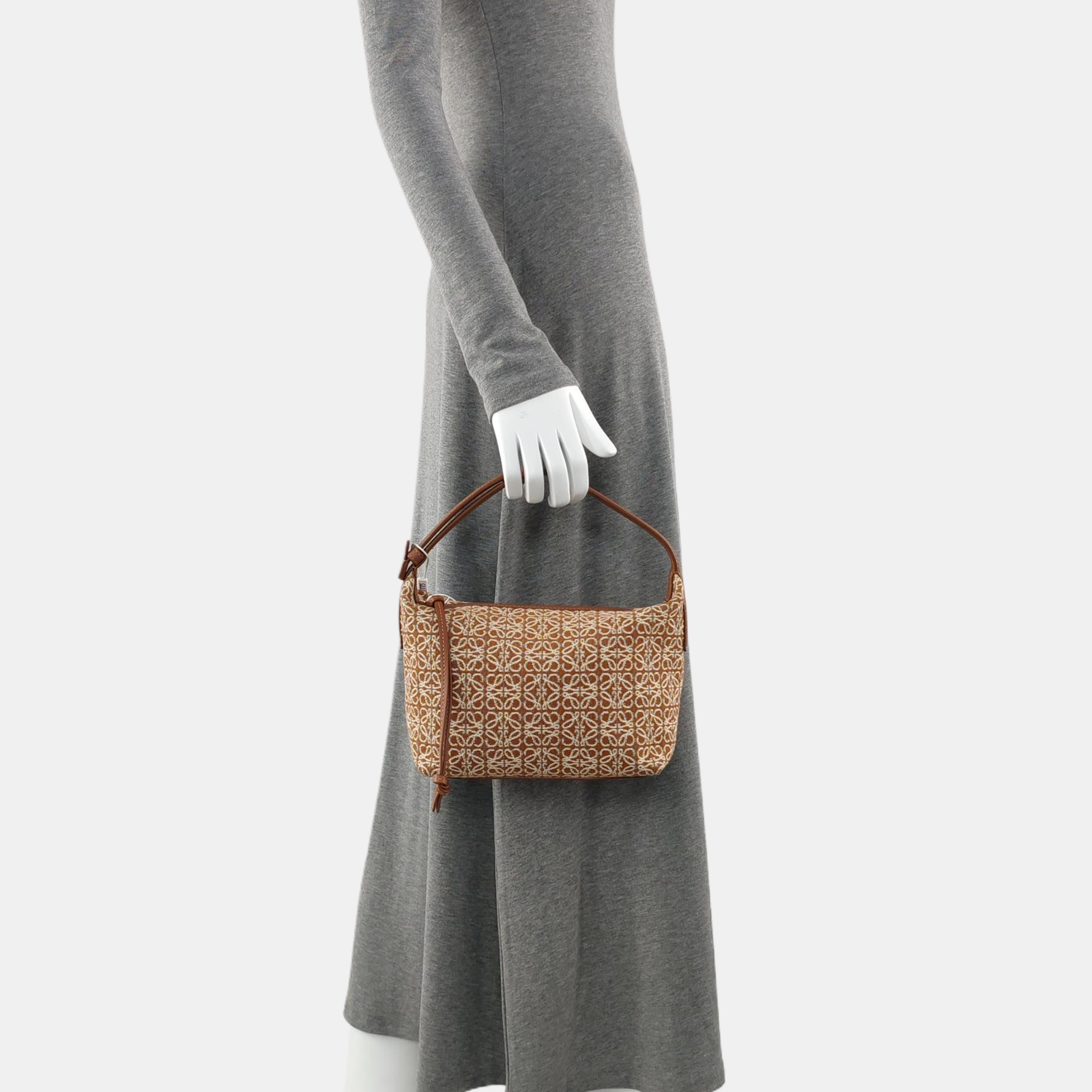 Monogram Canvas Top Handle Bag Brown