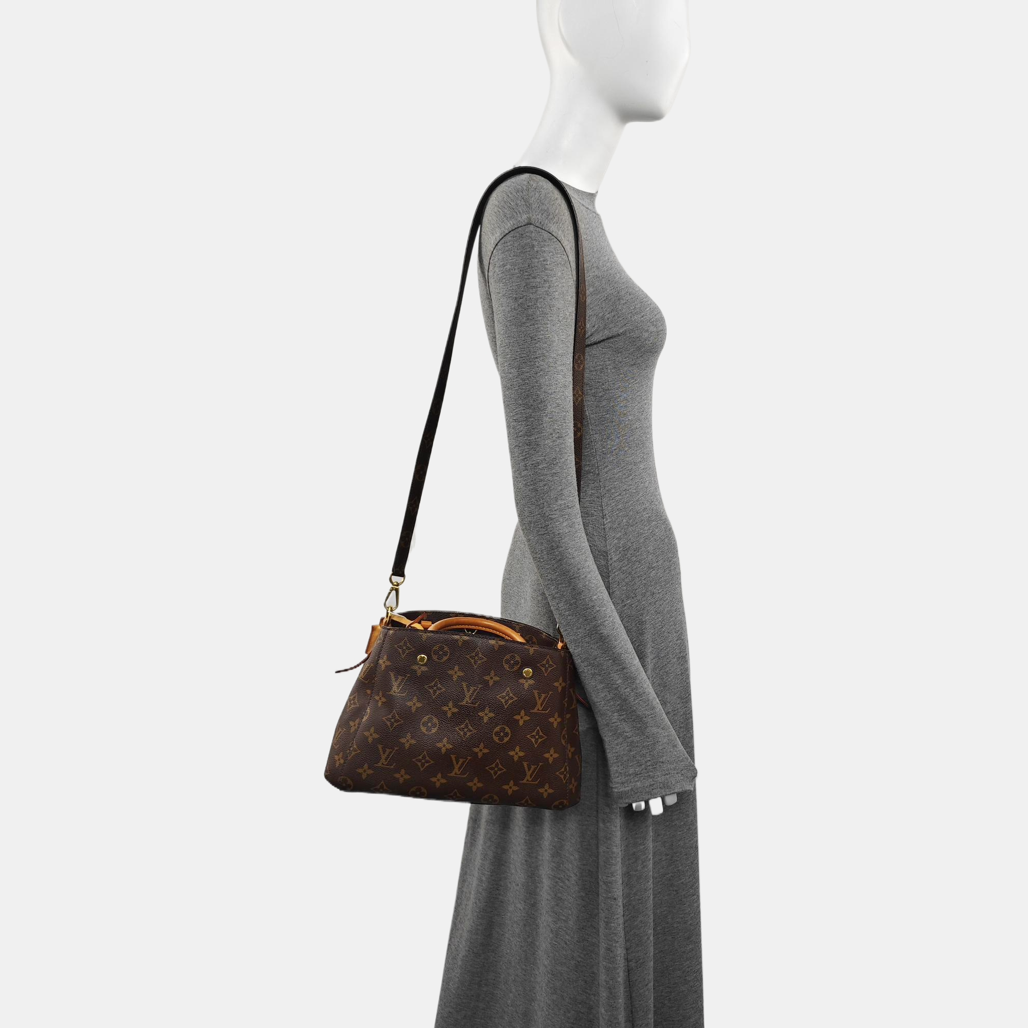MONTAIGNE Monogram Coated Canvas Brown