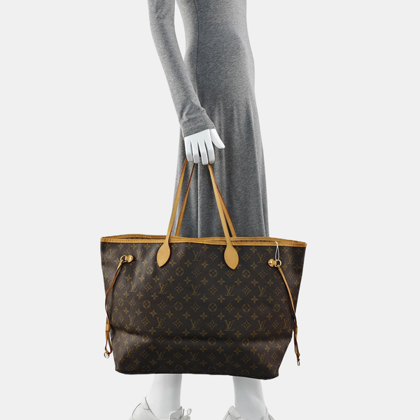 NEVERFULL GM Monogram Coated Canvas Brown
