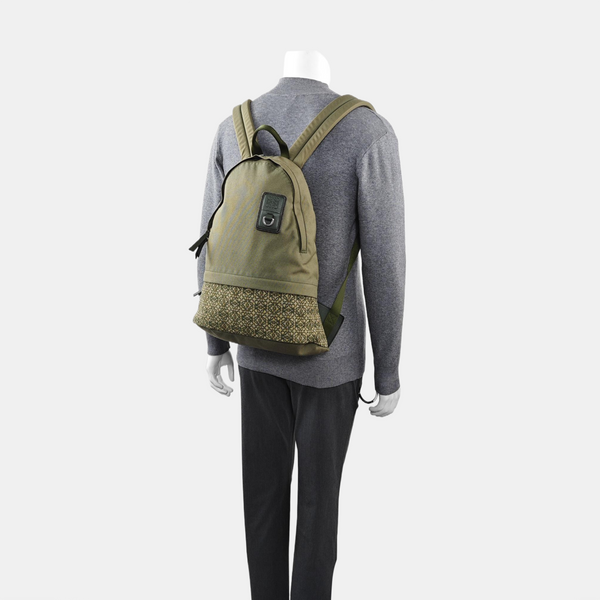 Monogram Fabric Backpack Green