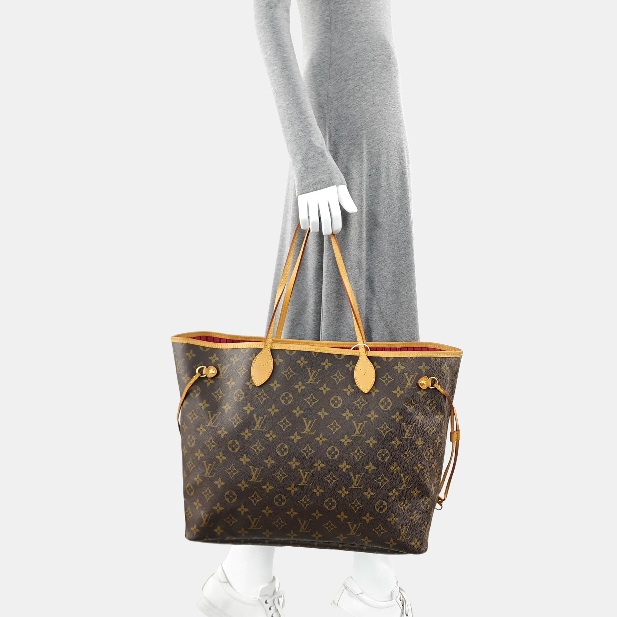 NEVERFULL GM Monogram Coated Canvas Brown