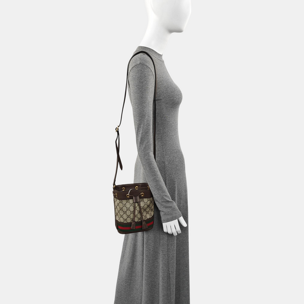 Ophidia Mini Monogram Coated Canvas Beige