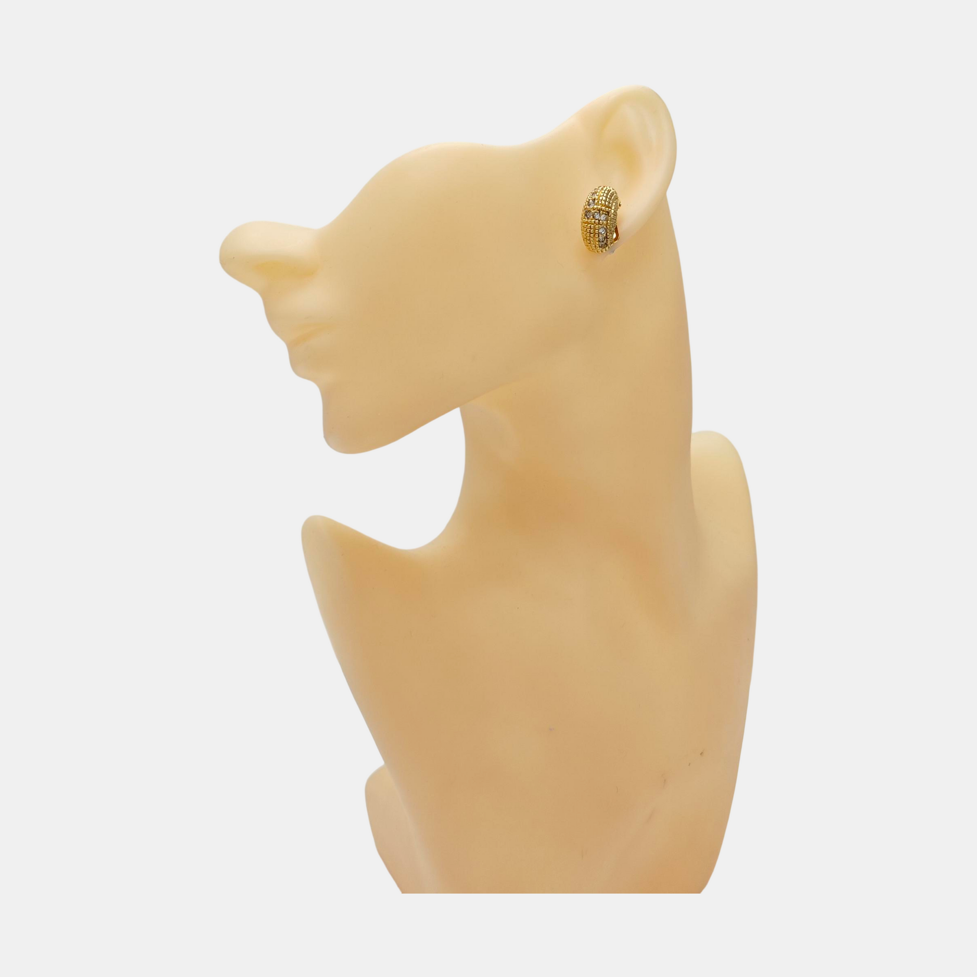Metal Gold Clip On Earrings
