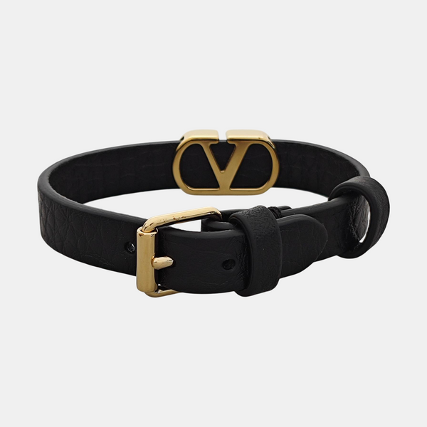 Leather Black Bangle