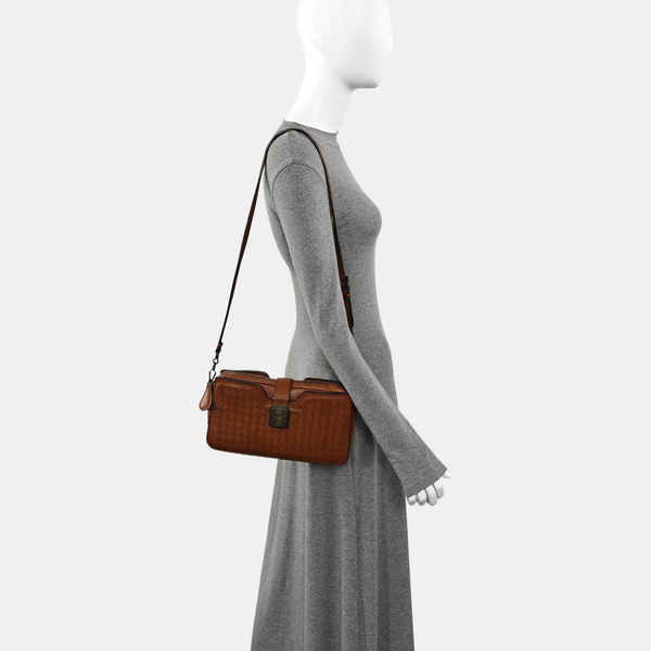 Calfskin Shoulder Bag Brown