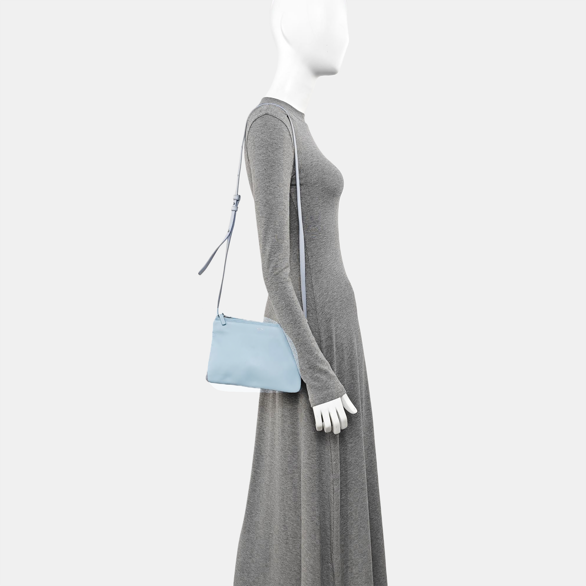 TRIO Small Lambskin Blue