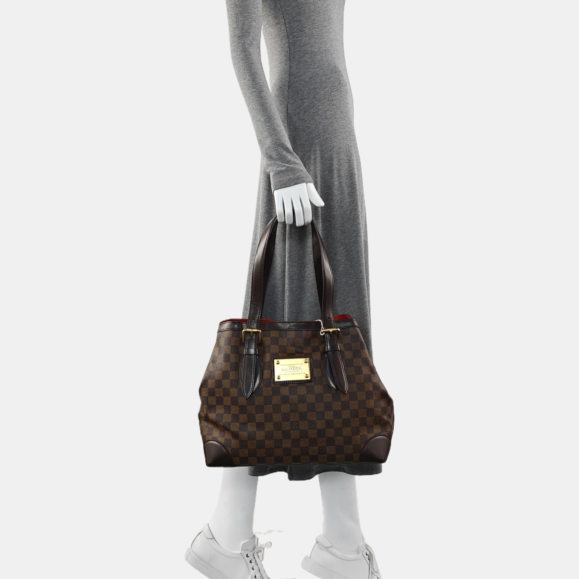 HAMPSTEAD MM Damier Ebene Coated Canvas Brown