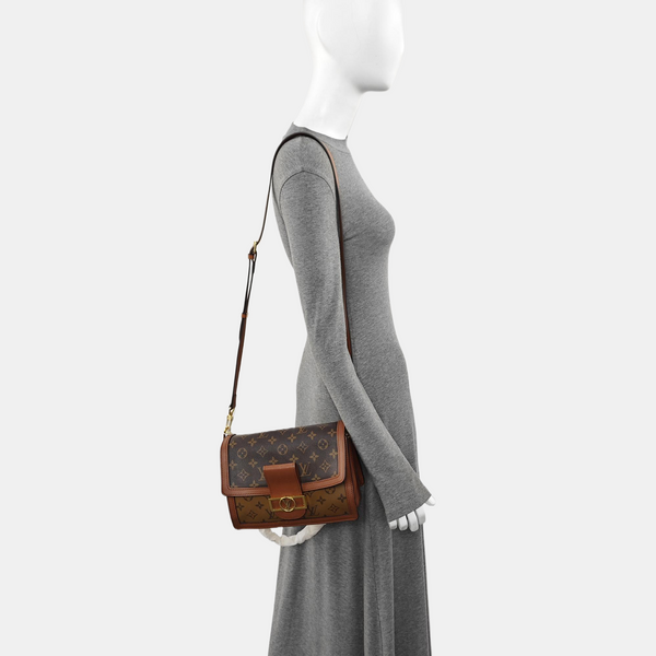 DAUPHINE MM Monogram Coated Canvas Brown