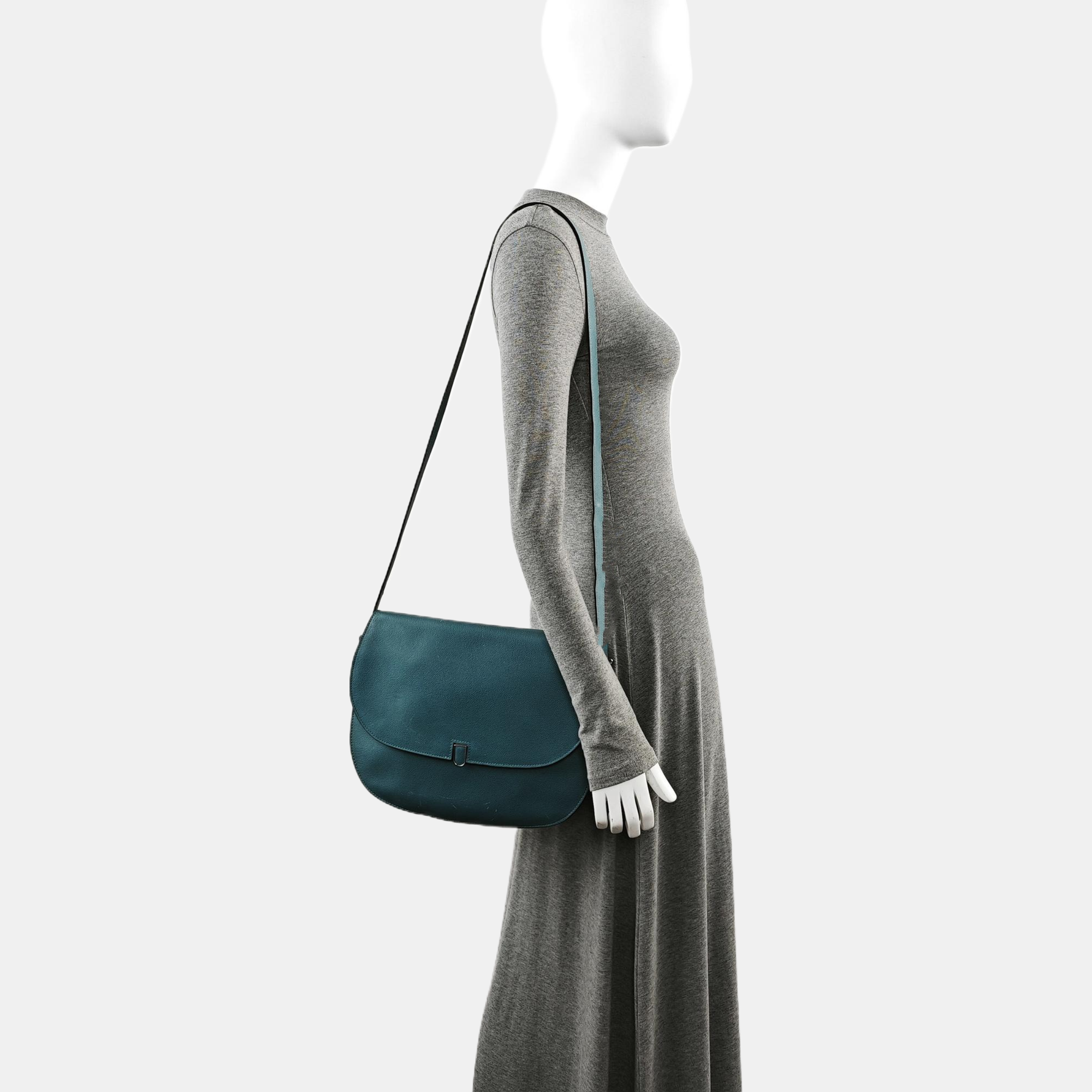 Calfskin Shoulder Bag Blue