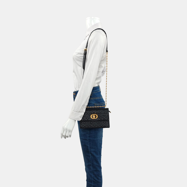 Miss Caro Mini Cannage Lambskin Black