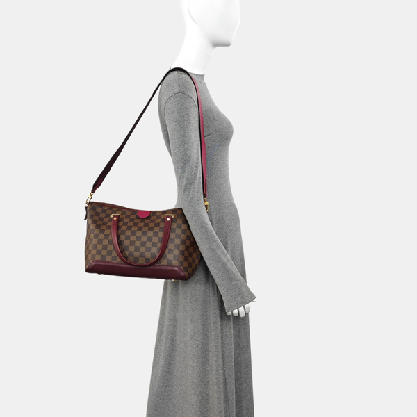 HYDE PARK Damier Ebene Coated Canvas Brown