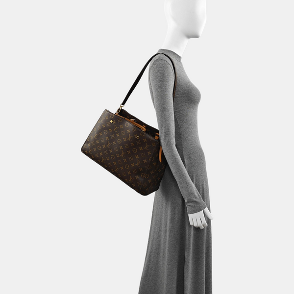 MONTAIGNE GM Monogram Coated Canvas Brown