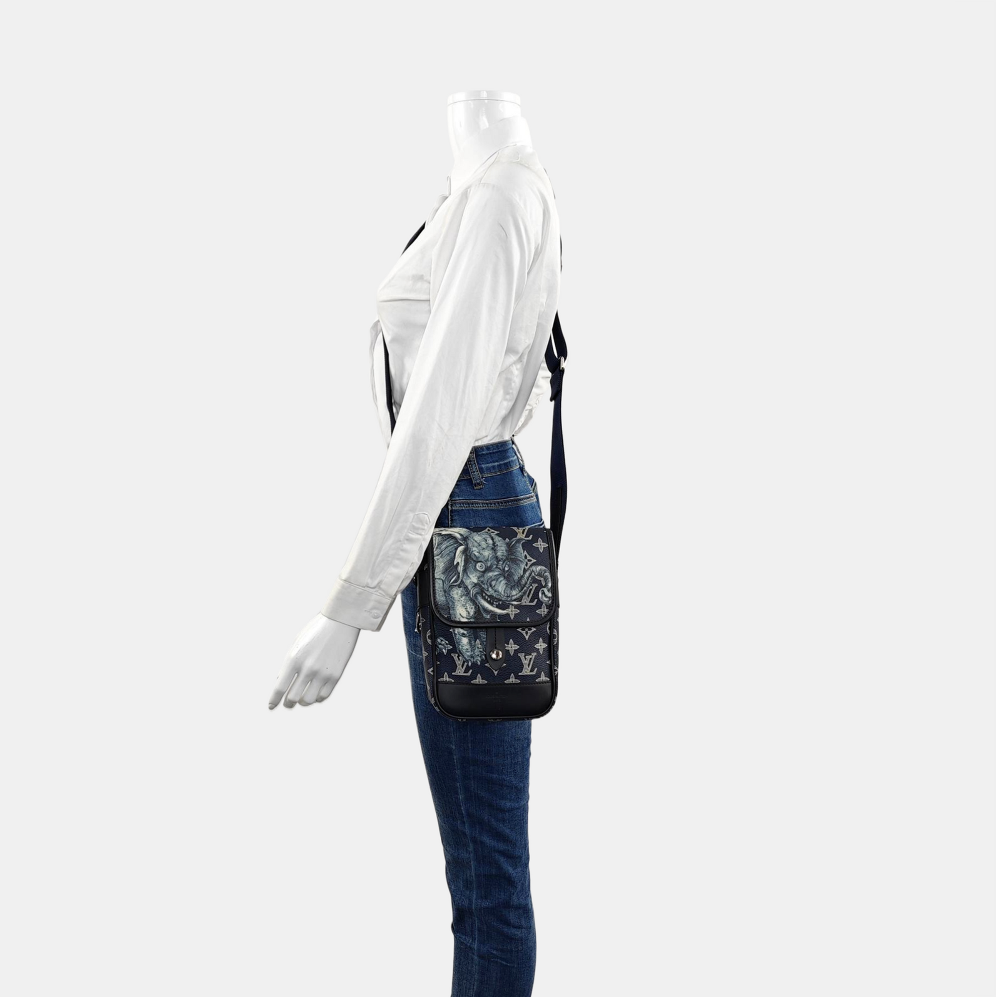 CHAPMAN SAVANE BB Monogram Coated Canvas Blue