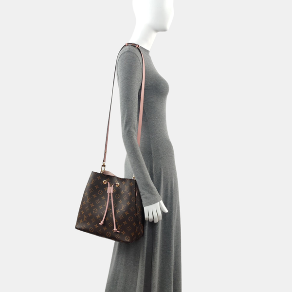 NÉONOÉ MM Monogram Coated Canvas Brown