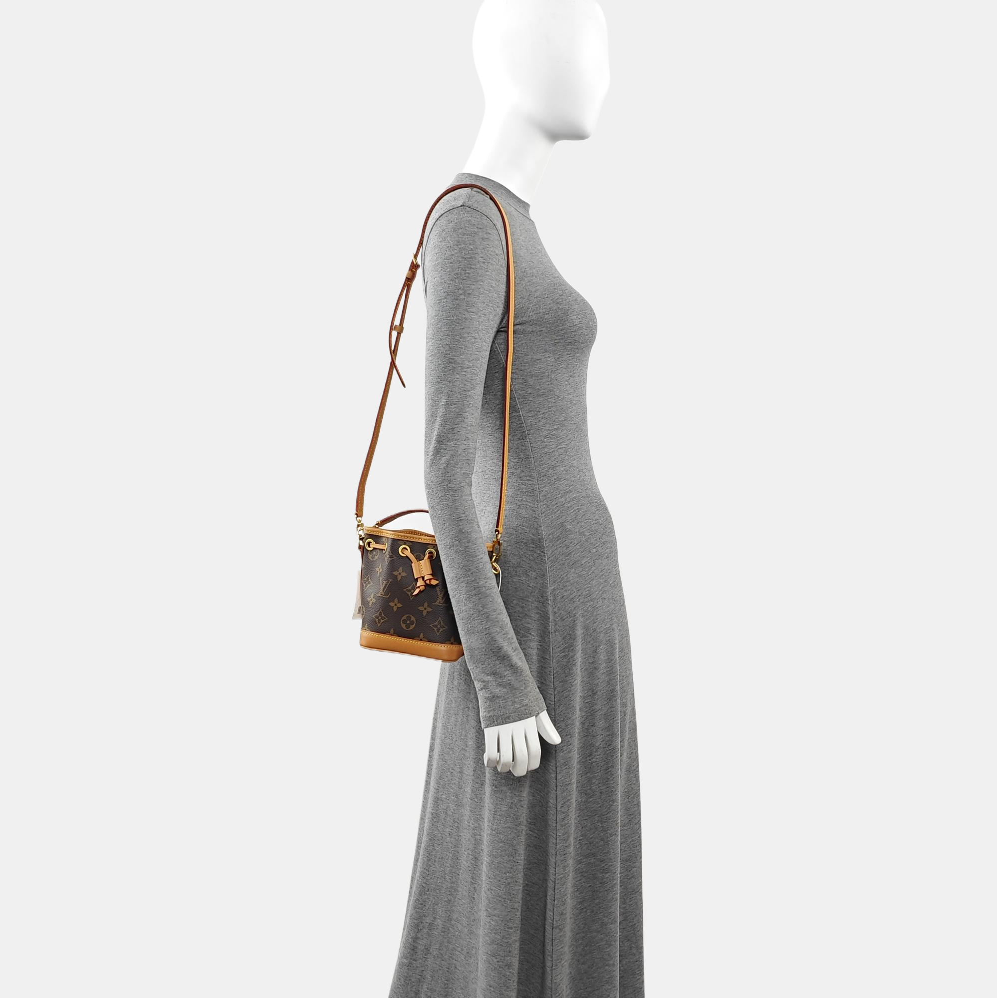 NOÉ Nano Monogram Coated Canvas Brown