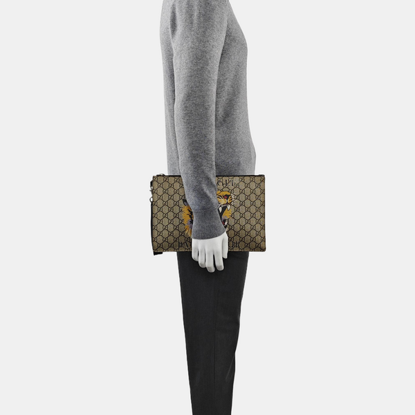 GG Supreme Monogram Coated Canvas Brown