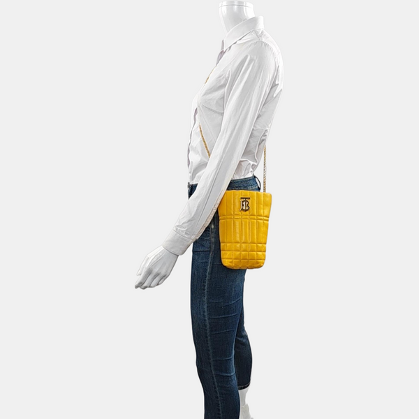 Lola Extra Small Quilted Lambskin Yellow