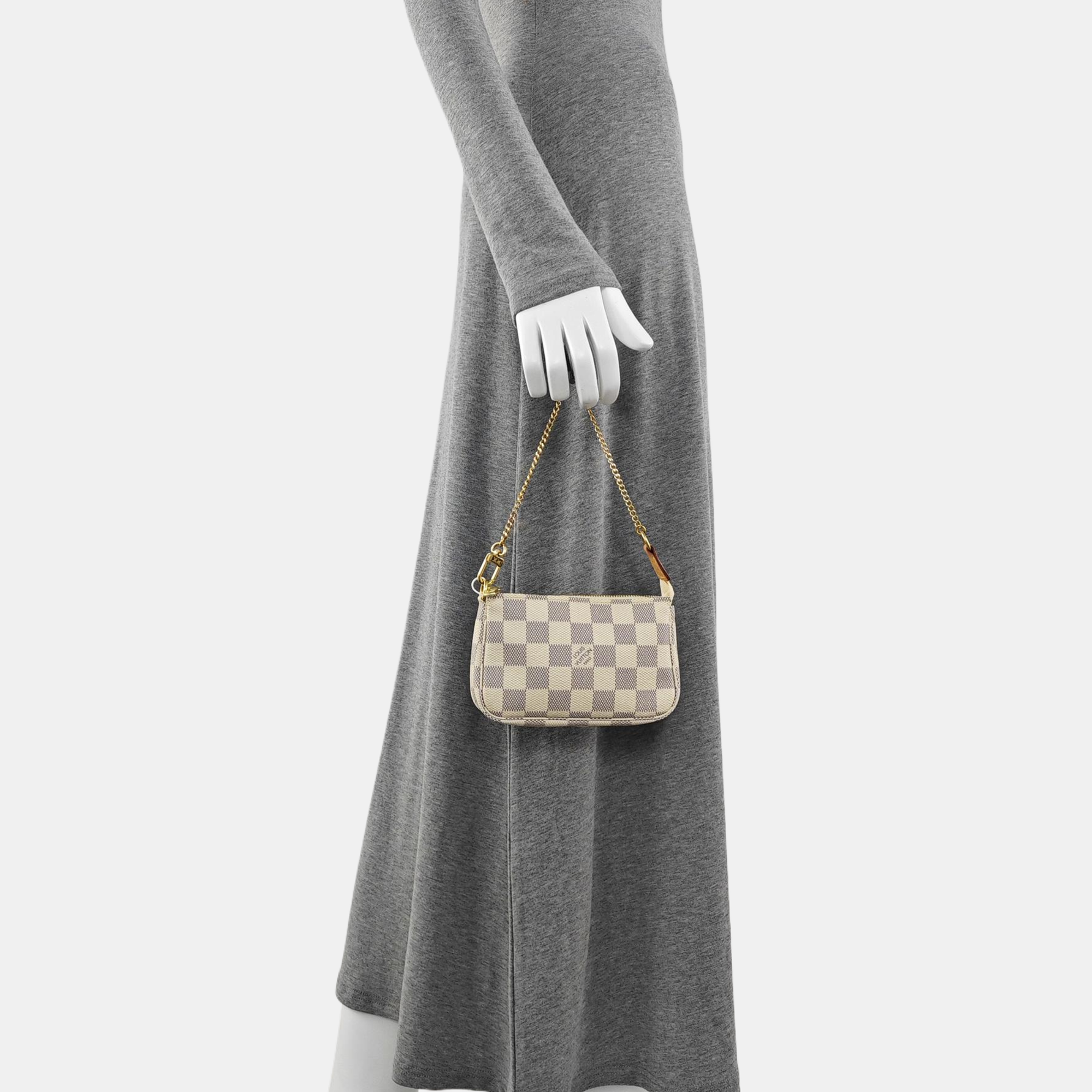 Authenticated pre-owned  ACCESSOIRES Mini Coated Canvas White - Top Handle Bag at Looply