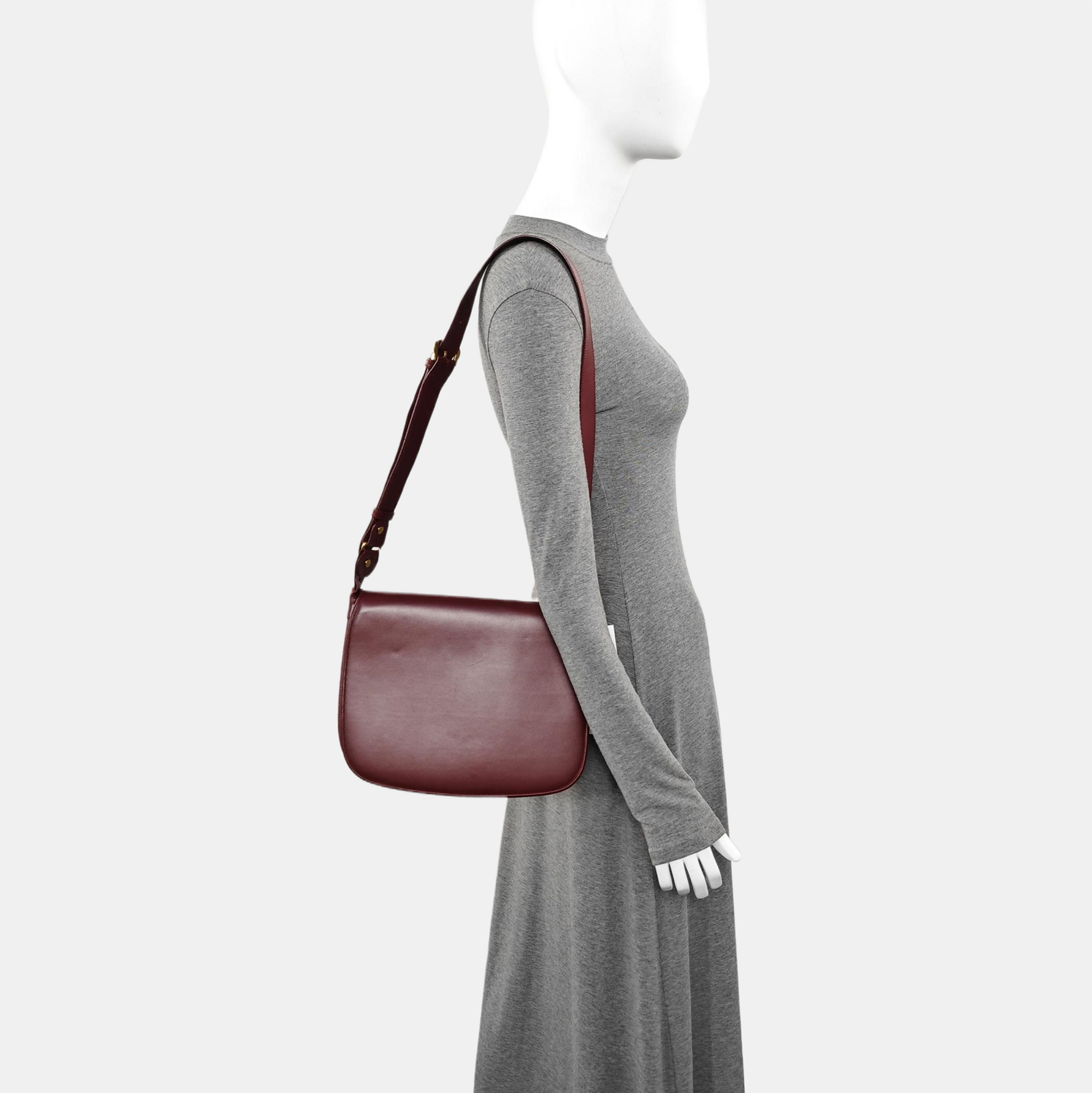 Calfskin Shoulder Bag Red