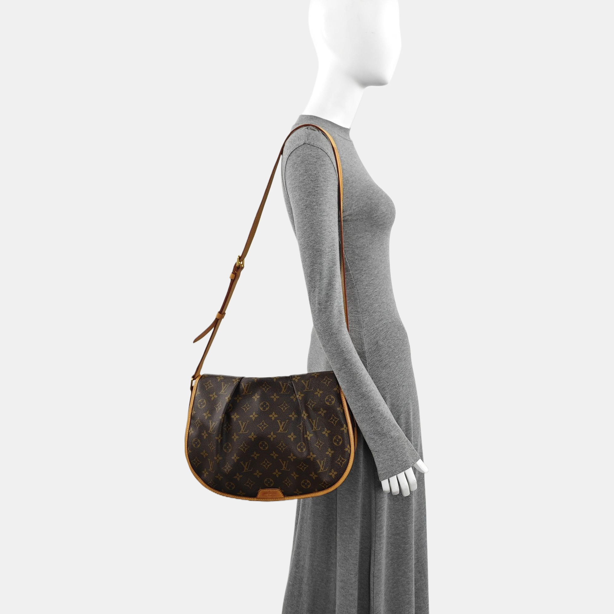 MENILMONTANT MM Monogram Coated Canvas Brown