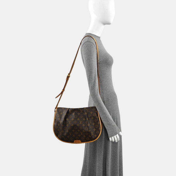 MENILMONTANT MM Monogram Coated Canvas Brown