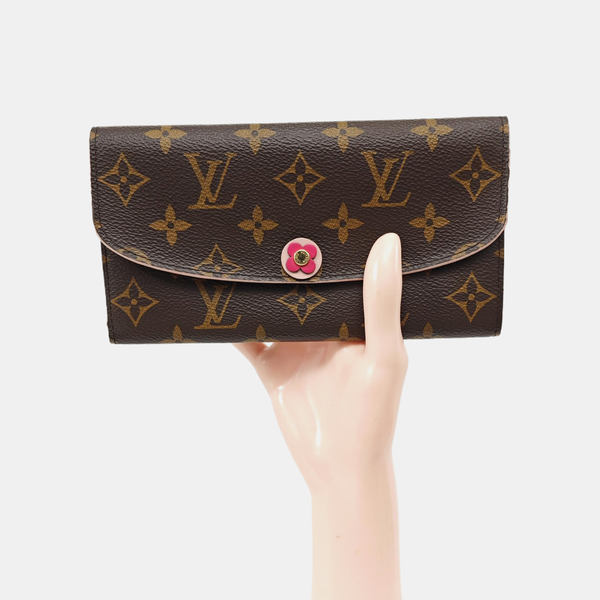 EMILIE Monogram Coated Canvas Brown Wallet