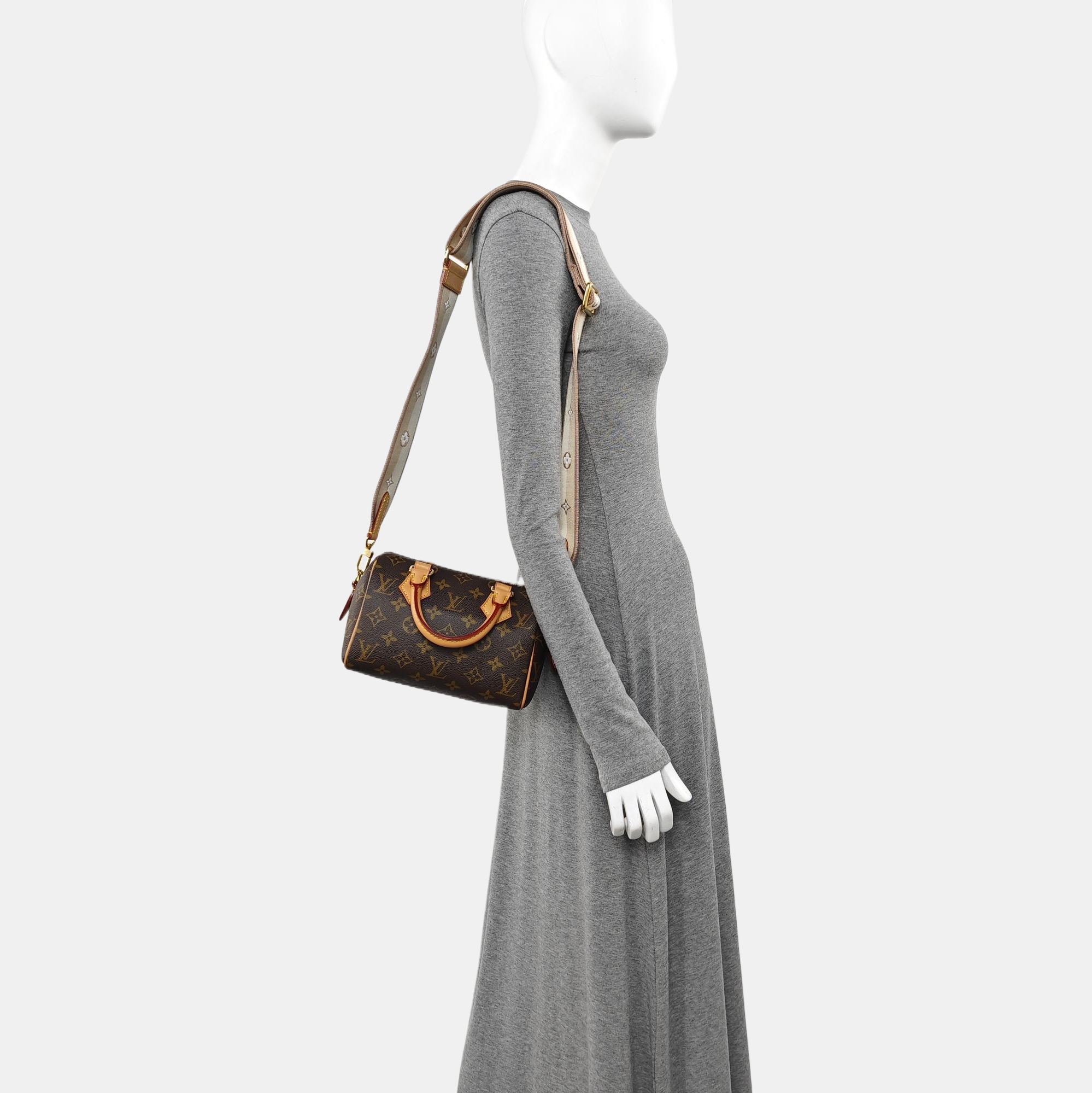 SPEEDY 20 Monogram Coated Canvas Brown