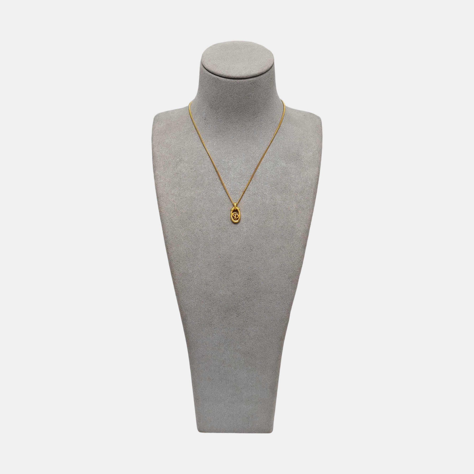 Twist Round Metal Gold Necklace
