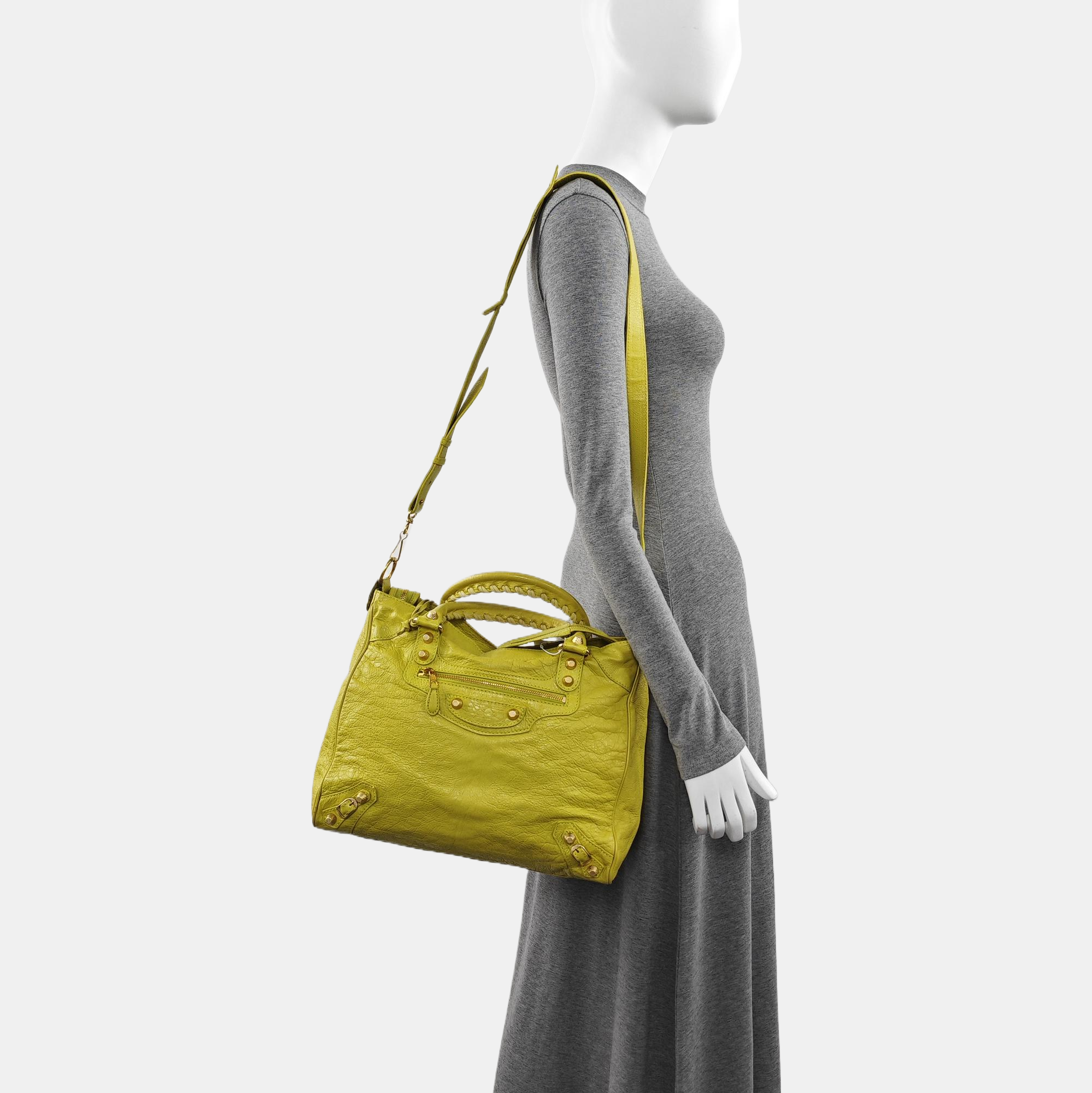 Authenticated pre-owned  Classic City Lambskin Green - Tote Bag at Looply