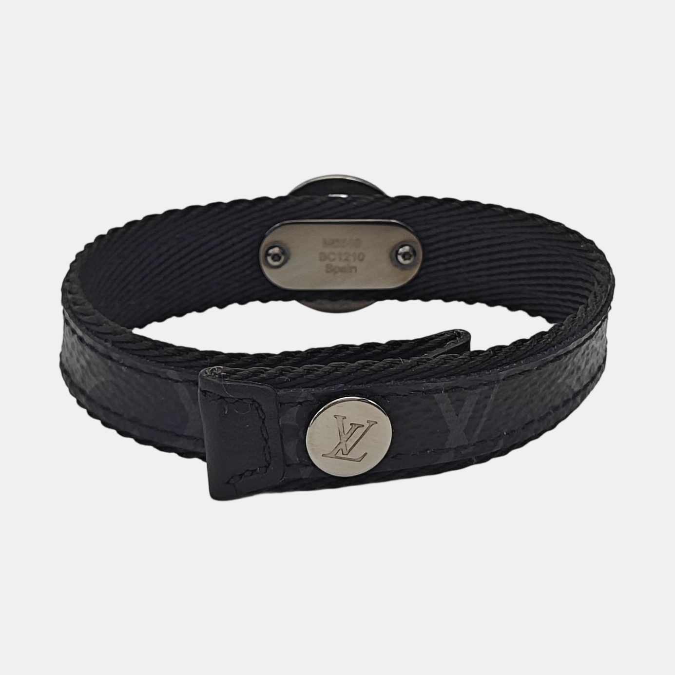 LV CIRCLE Fabric Black Bangle