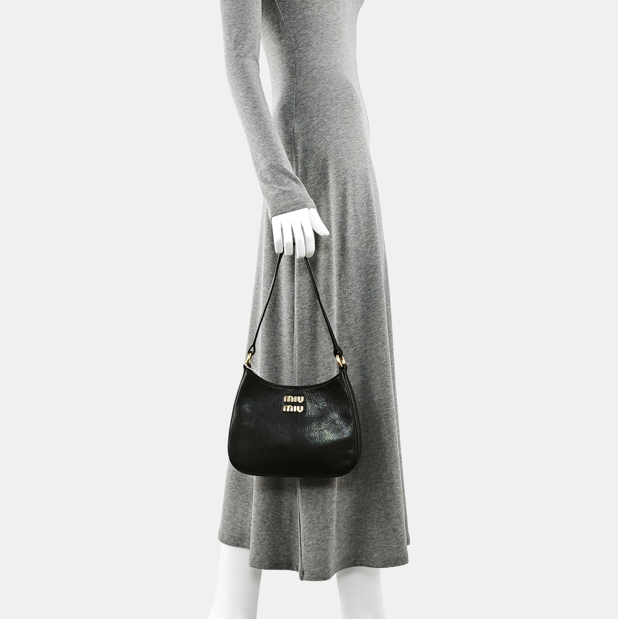 Calfskin Shoulder Bag Black