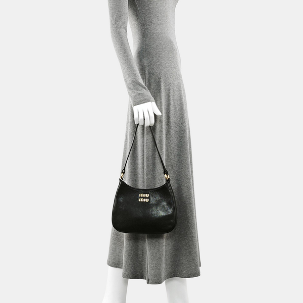Calfskin Shoulder Bag Black